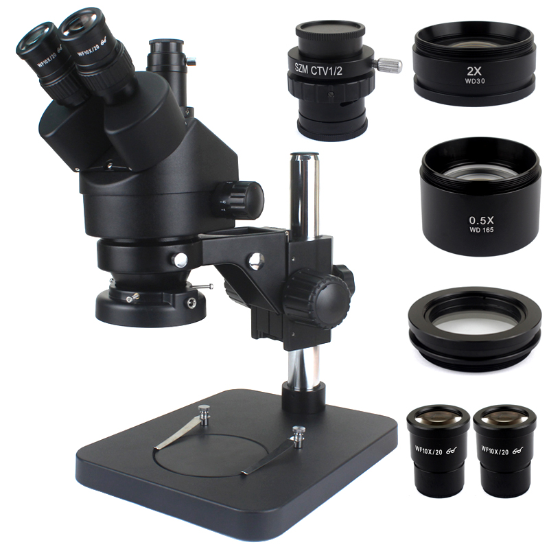 Phone PCB Soldering Repair Lab - Trinocular Stereo Microscope 7X-45X ulasan dan harga