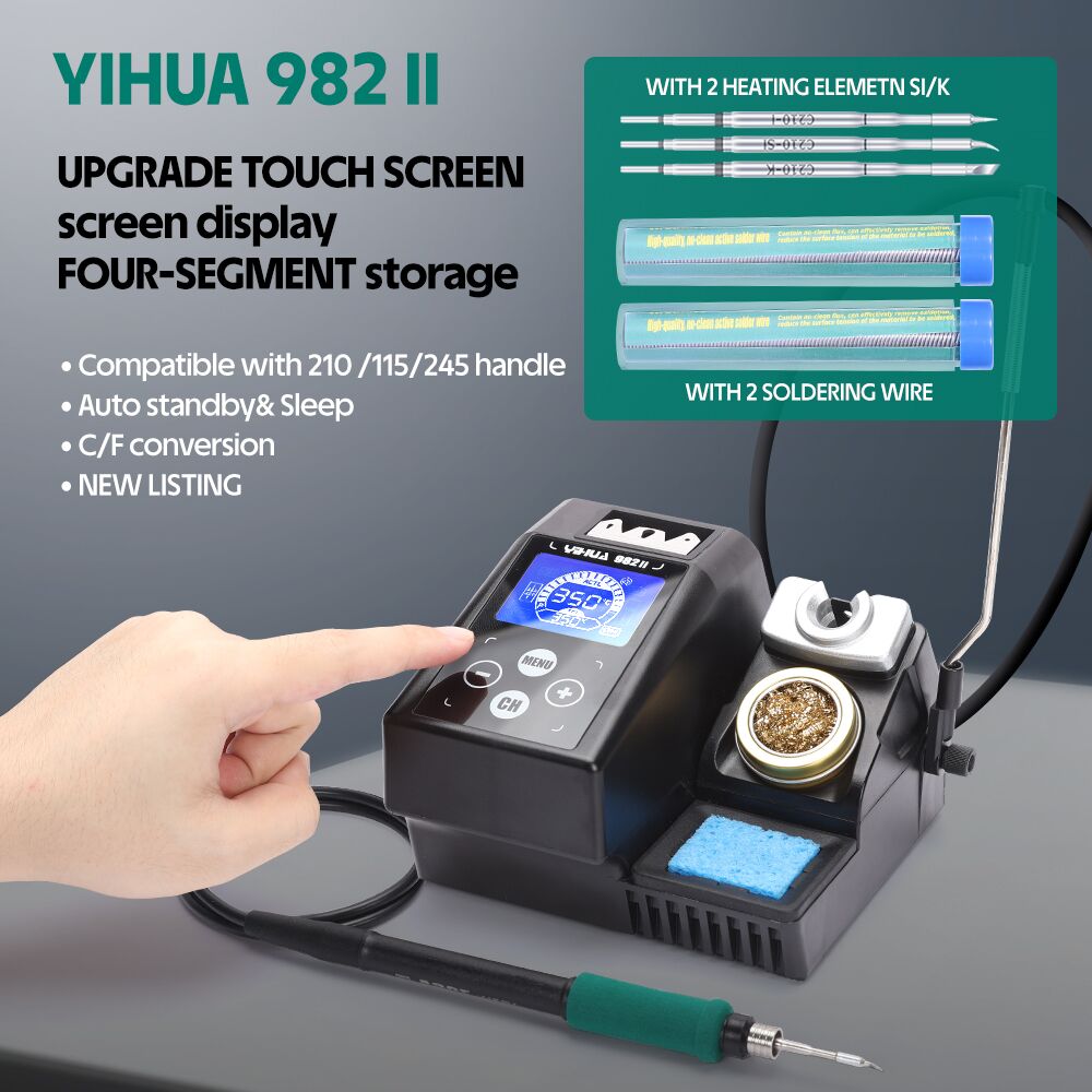 YIHUA 982-II Touch Screen C245 - C210 Precision Soldering Station ulasan dan harga